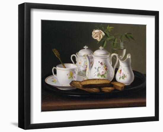 Still Life of Porcelain and Biscuits, 1872-George Forster-Framed Giclee Print