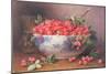 Still Life of Raspberries in a Blue and White Bowl-William B. Hough-Mounted Giclee Print