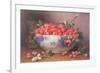 Still Life of Raspberries in a Blue and White Bowl-William B. Hough-Framed Giclee Print