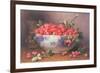 Still Life of Raspberries in a Blue and White Bowl-William B. Hough-Framed Giclee Print