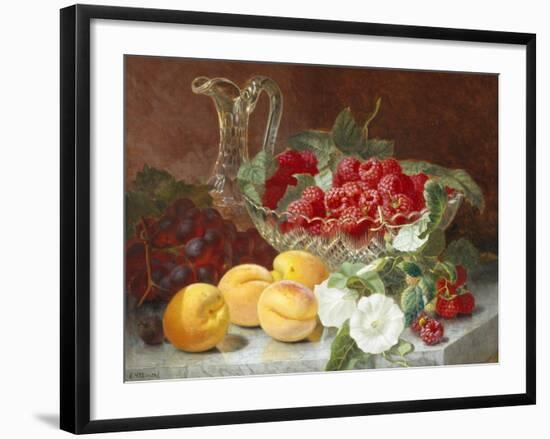 Still Life of Raspberries in a Glass Bowl-Eloise Harriet Stannard-Framed Giclee Print