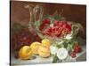 Still Life of Raspberries in a Glass Bowl-Eloise Harriet Stannard-Stretched Canvas