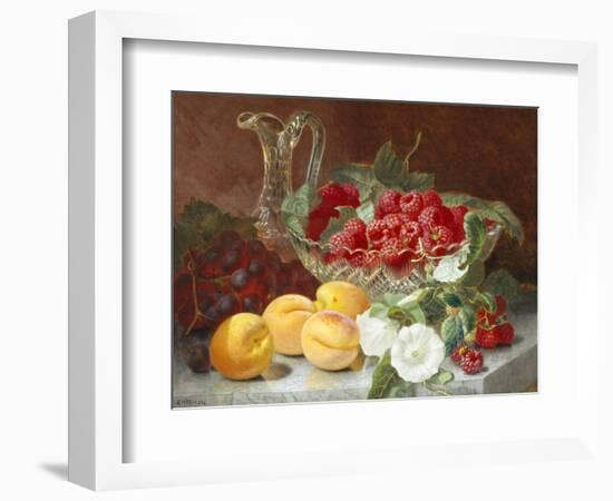 Still Life of Raspberries in a Glass Bowl-Eloise Harriet Stannard-Framed Giclee Print