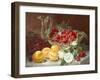Still Life of Raspberries in a Glass Bowl-Eloise Harriet Stannard-Framed Giclee Print