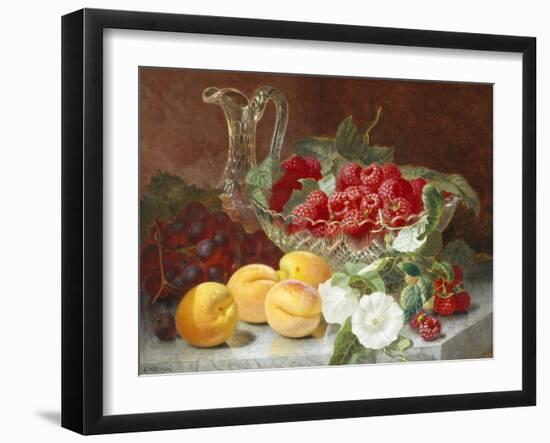 Still Life of Raspberries in a Glass Bowl-Eloise Harriet Stannard-Framed Giclee Print