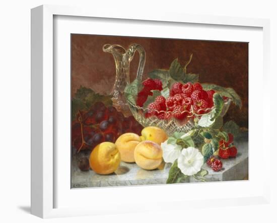 Still Life of Raspberries in a Glass Bowl-Eloise Harriet Stannard-Framed Giclee Print