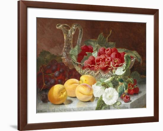 Still Life of Raspberries in a Glass Bowl-Eloise Harriet Stannard-Framed Giclee Print