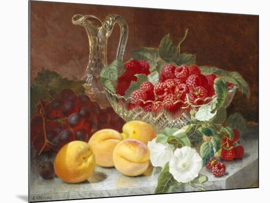 Still Life of Raspberries in a Glass Bowl-Eloise Harriet Stannard-Mounted Giclee Print