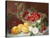 Still Life of Raspberries in a Glass Bowl-Eloise Harriet Stannard-Stretched Canvas