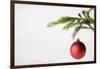 Still Life of Red Bauble Hanging on Christmas Tree-null-Framed Photographic Print