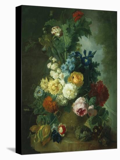 Still Life of Roses and Delphiniums-Georgius Jacobus J. van Os-Stretched Canvas