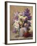 Still Life of Roses and Lilacs-Georges Jeannin-Framed Giclee Print