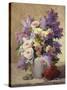 Still Life of Roses and Lilacs-Georges Jeannin-Stretched Canvas