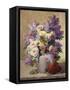 Still Life of Roses and Lilacs-Georges Jeannin-Framed Stretched Canvas