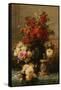 Still Life of Roses and Other Flowers-Jean Baptiste Claude Robie-Framed Stretched Canvas