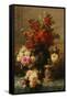 Still Life of Roses and Other Flowers-Jean Baptiste Claude Robie-Framed Stretched Canvas