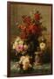 Still Life of roses and other flowers-Jean Baptiste Robie-Framed Giclee Print