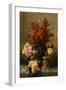 Still Life of roses and other flowers-Jean Baptiste Robie-Framed Giclee Print