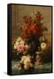 Still Life of roses and other flowers-Jean Baptiste Robie-Framed Stretched Canvas