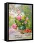 Still Life of Roses and Strawberries-Felix Hippolyte-lucas-Framed Stretched Canvas