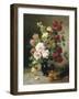 Still Life of Roses and Wallflowers-Eugene Henri Cauchois-Framed Giclee Print