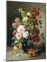 Still Life of Roses and Wallflowers-Eugene Henri Cauchois-Mounted Giclee Print