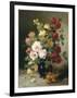 Still Life of Roses and Wallflowers-Eugene Henri Cauchois-Framed Giclee Print