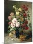 Still Life of Roses and Wallflowers-Eugene Henri Cauchois-Mounted Giclee Print