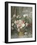 Still Life of Roses, Anemones and Phlox in a Basket-Francois Rivoire-Framed Giclee Print