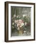 Still Life of Roses, Anemones and Phlox in a Basket-Francois Rivoire-Framed Giclee Print