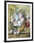 Still Life of Roses, Delphiniums and Tulips-Jacobus Linthorst-Framed Premium Giclee Print