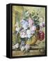 Still Life of Roses, Delphiniums and Tulips-Jacobus Linthorst-Framed Stretched Canvas