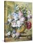 Still Life of Roses, Delphiniums and Tulips-Jacobus Linthorst-Stretched Canvas