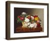 Still Life of Roses in a Basket on a Ledge-Johan Laurentz Jensen-Framed Giclee Print