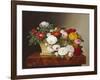 Still Life of Roses in a Basket on a Ledge-Johan Laurentz Jensen-Framed Giclee Print