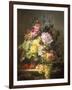 Still Life of Roses, Lilies and Strawberries-Francois Duval-Framed Giclee Print