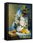 Still Life of Roses with an Orange-Eugene Henri Cauchois-Framed Stretched Canvas