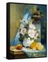 Still Life of Roses with an Orange-Eugene Henri Cauchois-Framed Stretched Canvas