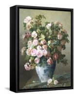 Still Life of Roses-Pierre Gontier-Framed Stretched Canvas