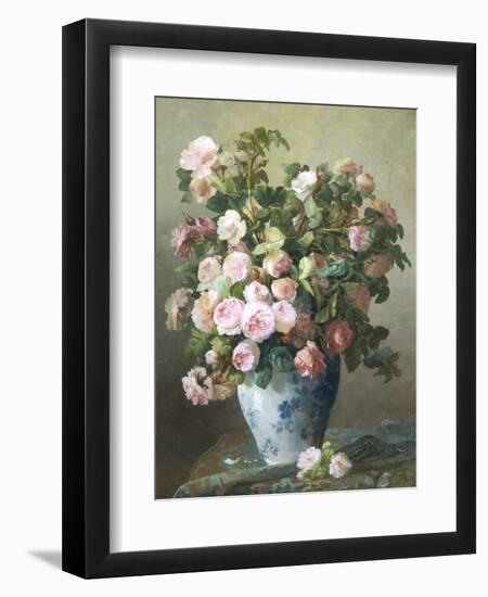 Still Life of Roses-Pierre Gontier-Framed Premium Giclee Print