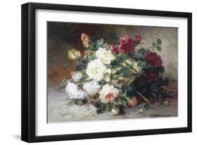 Still Life of Roses-Eugene Henri Cauchois-Framed Giclee Print