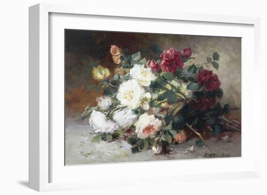 Still Life of Roses-Eugene Henri Cauchois-Framed Giclee Print