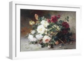 Still Life of Roses-Eugene Henri Cauchois-Framed Giclee Print