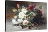 Still Life of Roses-Eugene Henri Cauchois-Stretched Canvas