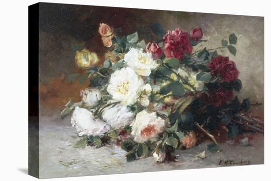 Still Life of Roses-Eugene Henri Cauchois-Stretched Canvas