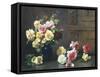 Still Life of Roses-Olaf August Hermansen-Framed Stretched Canvas