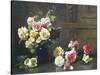 Still Life of Roses-Olaf August Hermansen-Stretched Canvas