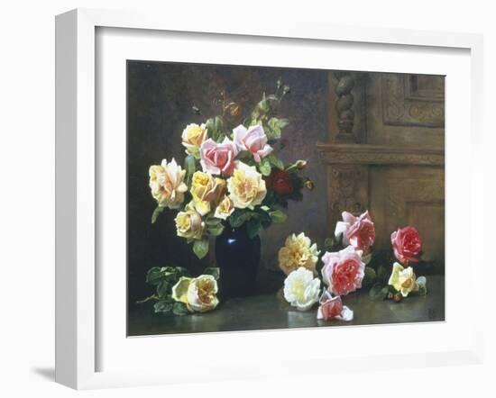 Still Life of Roses-Olaf August Hermansen-Framed Giclee Print