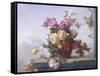 Still Life of Roses-Paul Claude Jance-Framed Stretched Canvas