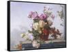 Still Life of Roses-Paul Claude Jance-Framed Stretched Canvas